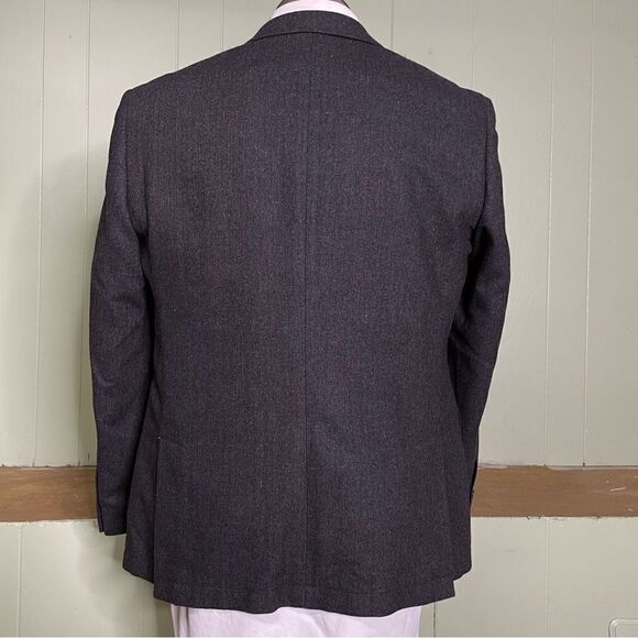 John Varvatos Wool Gray Red Striped Peak‎ Lapel Dual Vent Blazer Jacket 42R - Picture 3 of 12